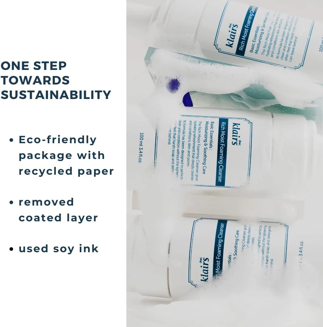 Klairs Rich Moist Foaming Cleanser 100 mL - Image 5